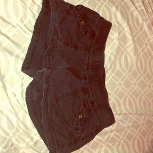 Black shorts with strings on sides